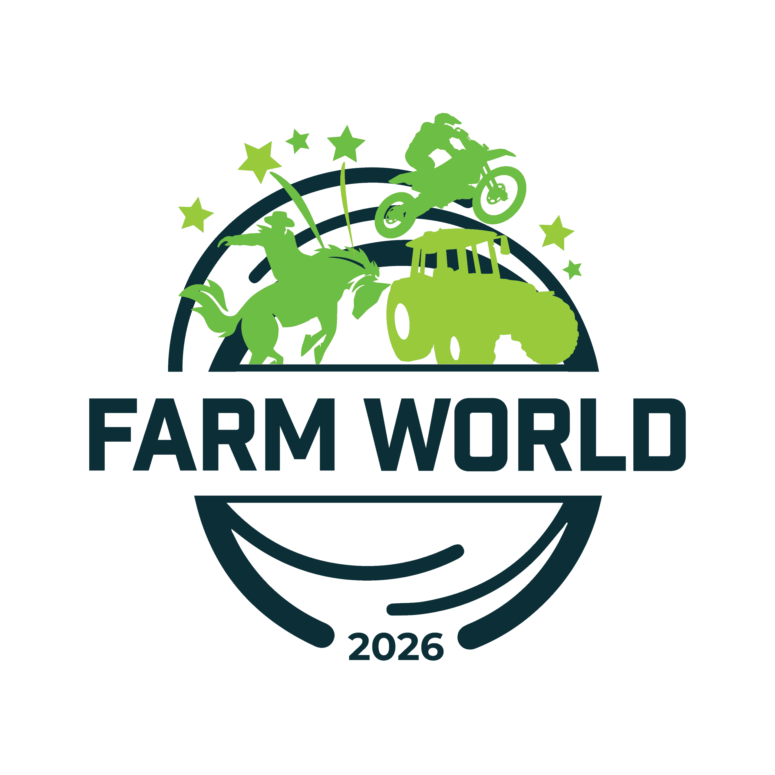 Farm World Logo - Dark on White Background